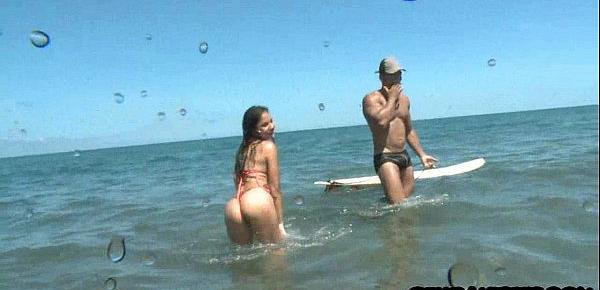  Tiny latina teen babe gets fucked on beach 03